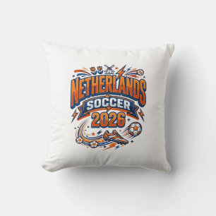 Niederlande Fußball 2026 Fußball Bold Land Typogr Kissen