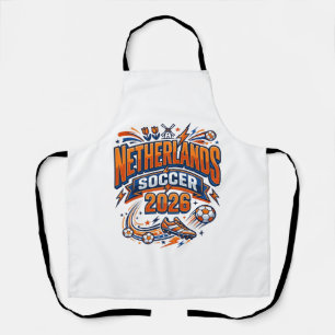 Niederlande Fußball 2026 Fußball Bold Land Typogr Schürze