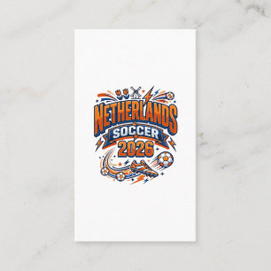 Niederlande Fußball 2026 Fußball Bold Land Typogr Visitenkarte