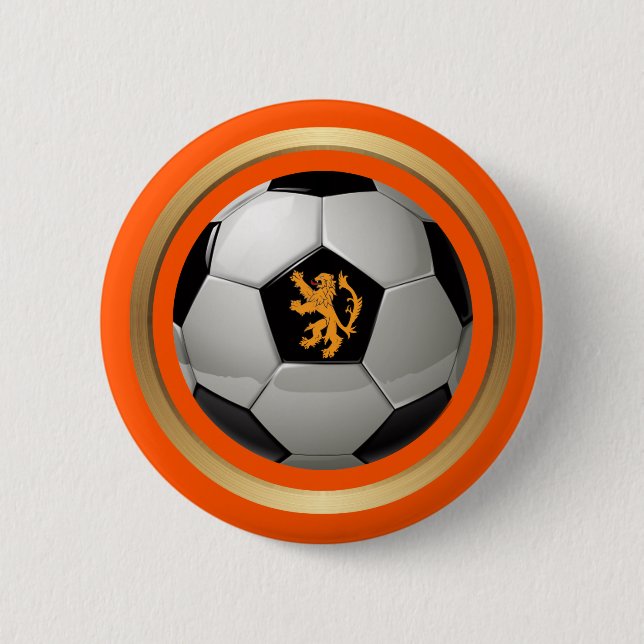 Niederlande Fußball Ball, holländische Lion über O Button (Vorderseite)