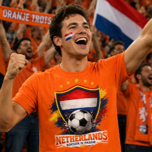 Niederlande Fußballfan Niederländische Fußballwelt T-Shirt