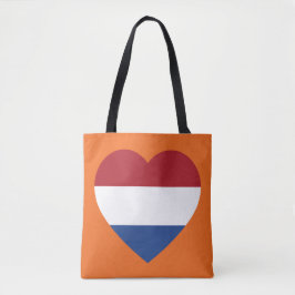 Niederlande - Herbesflagge auf Orange-Ebene Tasche