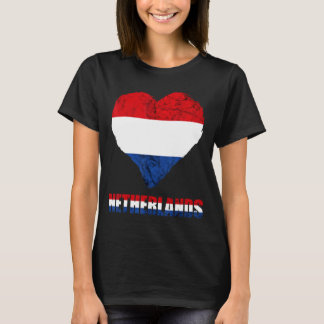 Niederlande Herz Dutch Pride Niederlande Flag Hol T-Shirt