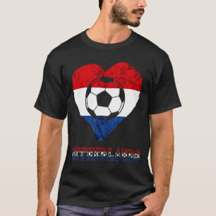 Niederlande Herz Niederländische Flagge Ball Niede T-Shirt