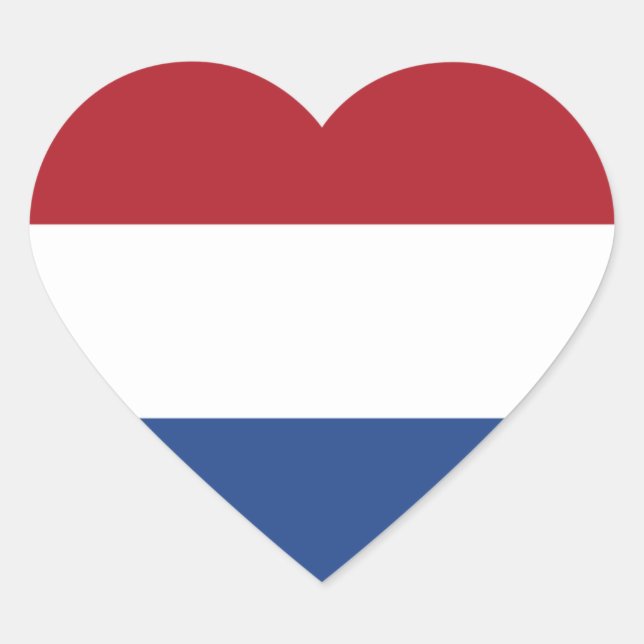 Niederlande/Holland/Holland/Hollander Herzöge Flag Herz-Aufkleber (Vorderseite)