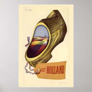 Niederlande Holland Niederländisch Amsterdam Vinta Poster