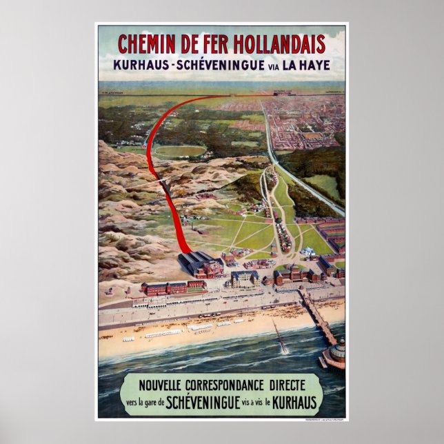 Niederlande Holland Vintage Travel Poster restauri (Vorne)