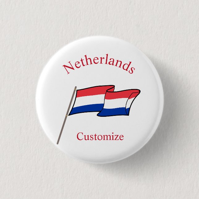 Niederlande Landesflagge Thunder_Cove Button (Vorderseite)