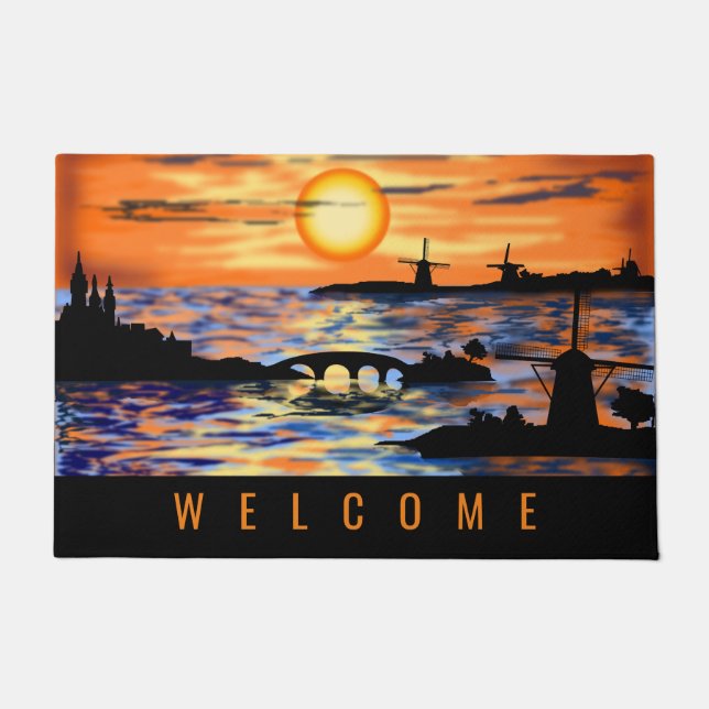 Niederlande Landschaft Doormat Fußmatte (Vorderseite)