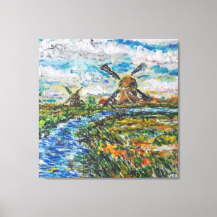 Niederlande Lanscape Canvas Print Leinwanddruck