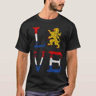 Niederlande Liebe Holland Liebe Oranje Lion Wappen T-Shirt