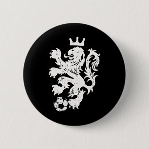 Niederlande Löwe Niederländisch Orange Fußballfan  Button