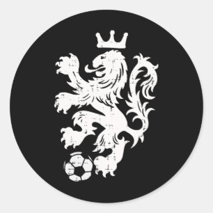Niederlande Löwe Niederländisch Orange Fußballfan  Runder Aufkleber