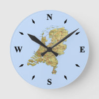 Niederlande Map Clock