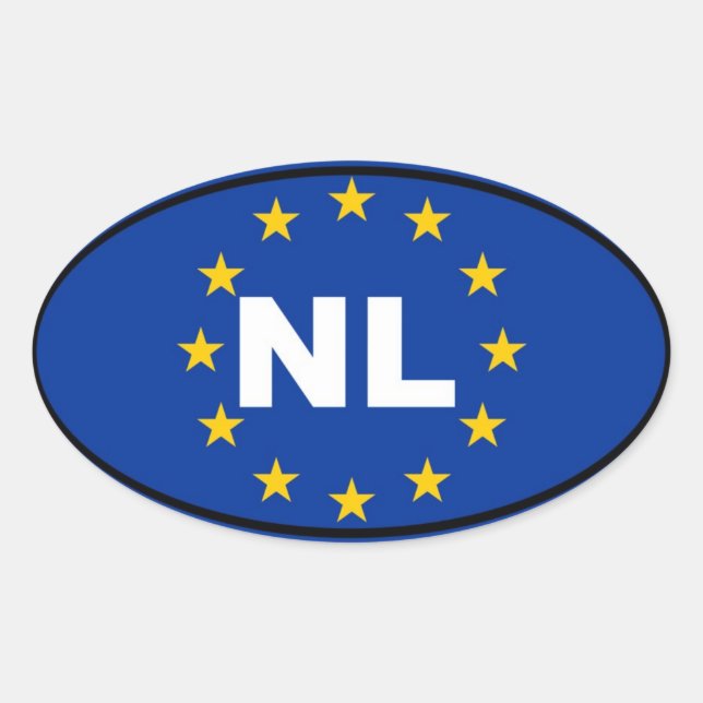 Niederlande NL Europäische Gewerkschaft Ovaler Aufkleber (Vorderseite)