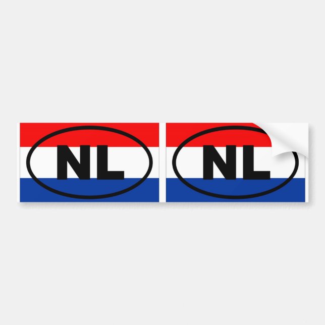 Niederlande NL Oval European Autoaufkleber (Vorne)