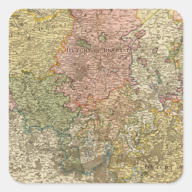 Niederlande oder Niedrige Länder Quadratischer Aufkleber (Vorderseite)