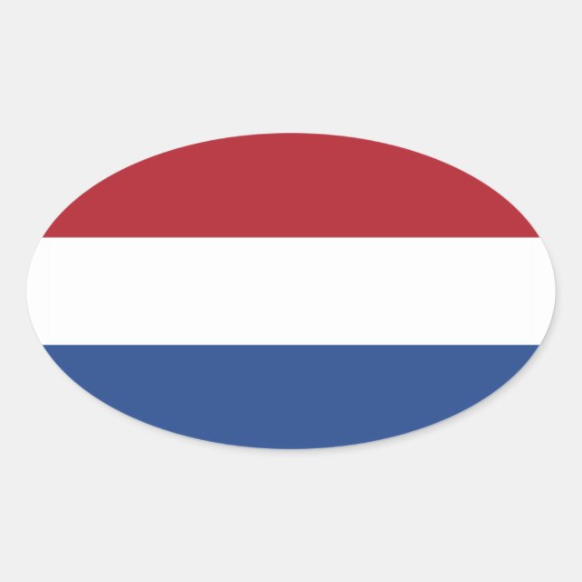 Niederlande Ovaler Aufkleber (Vorderseite)