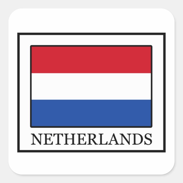 Niederlande Quadratischer Aufkleber (Vorderseite)