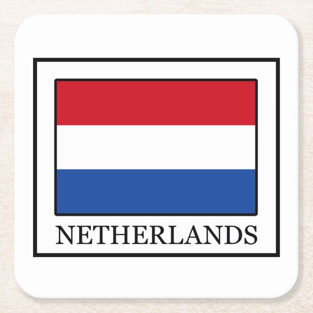 Niederlande Rechteckiger Pappuntersetzer (Vorderseite)