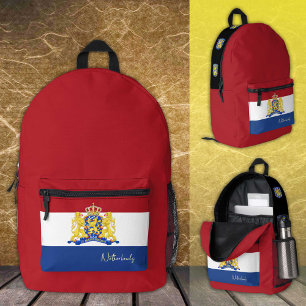 Niederlande, Red Rucksack, Niederländische Flagge Bedruckter Rucksack