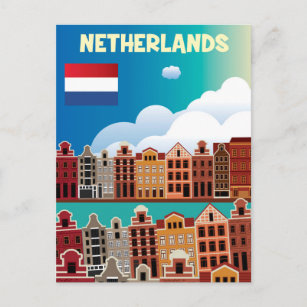 Niederlande Reiseplakat Postkarte