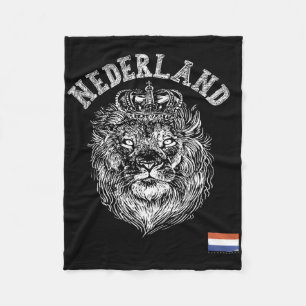 Niederlande Reto Niederlande Löwe Holland Niederlä Fleecedecke