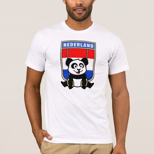 Niederlande Rings Panda T-Shirt (Vorderseite)