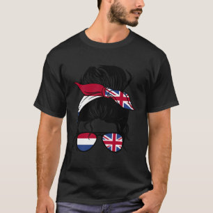 Niederlande Roots Half British Half Niederländisch T-Shirt