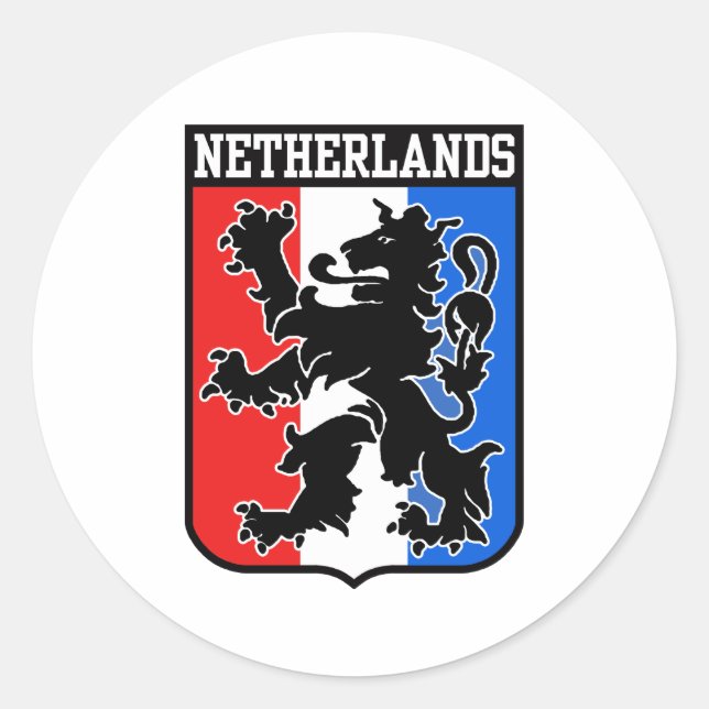 Niederlande Runder Aufkleber (Vorderseite)