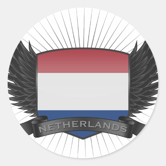 NIEDERLANDE RUNDER AUFKLEBER (Vorderseite)