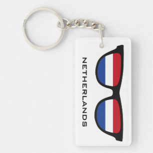 Niederlande Shades benutzerdefinierte Text- und Fa Schlüsselanhänger