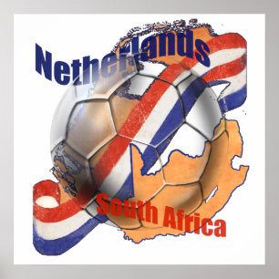 Niederlande Südafrika Fußball Ball Niederländische Poster