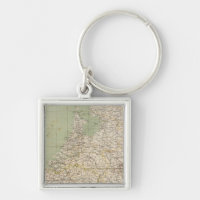 Niederlande und Belgien - Atlas-Karte