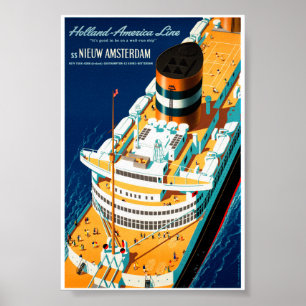 Niederlande Vintage-Reiseposter Restauriert Poster