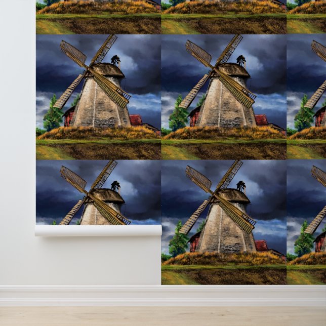Niederlande Windmill Tapete (Anwendung)