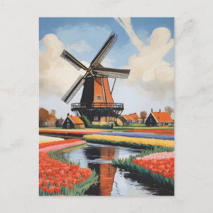 Niederlande Windmühlen Postkarte