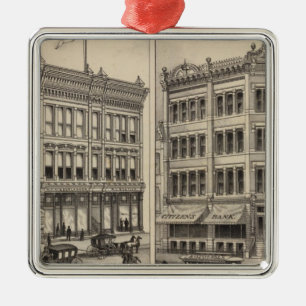 Niederlander und Citizens Bank, Wichita, Kansas Ornament Aus Metall