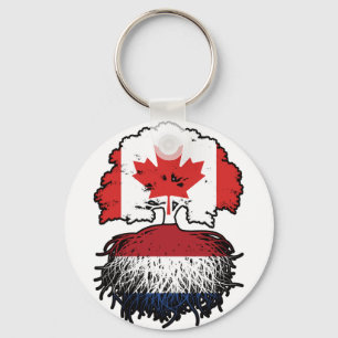 Niederländisch Canadian Canada Tree Roots Flag Schlüsselanhänger