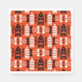Niederländisch Folk Art Print Serviette