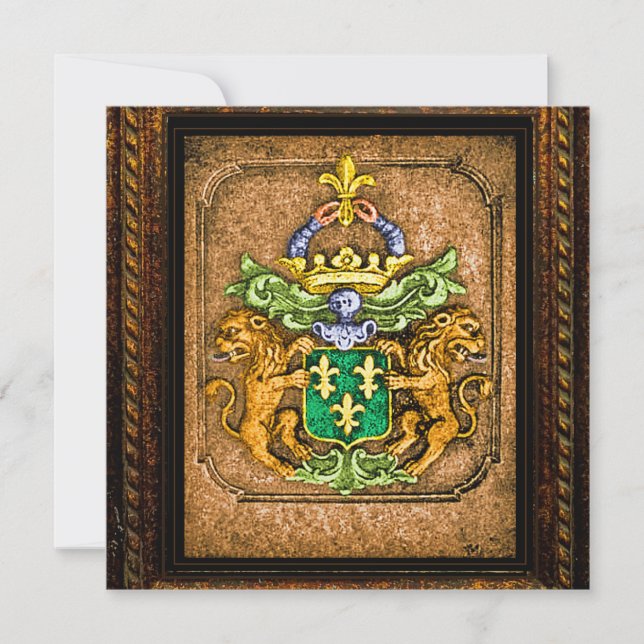 Niederländisch van Westervelt Familienwappen mit F Dankeskarte (Vorderseite)