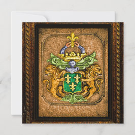 Niederländisch van Westervelt Familienwappen mit F Dankeskarte