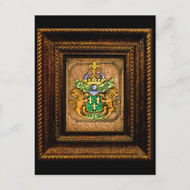 Niederländisch van Westervelt Familienwappen Postkarte (Vorderseite)