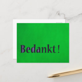 Niederländisch Vielen Dank Hinweis Postkarte