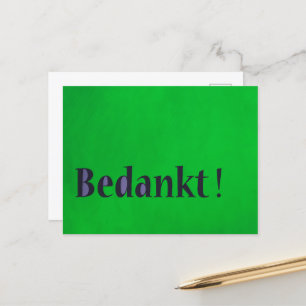 Niederländisch Vielen Dank Hinweis Postkarte