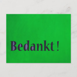 Niederländisch Vielen Dank Hinweis Postkarte