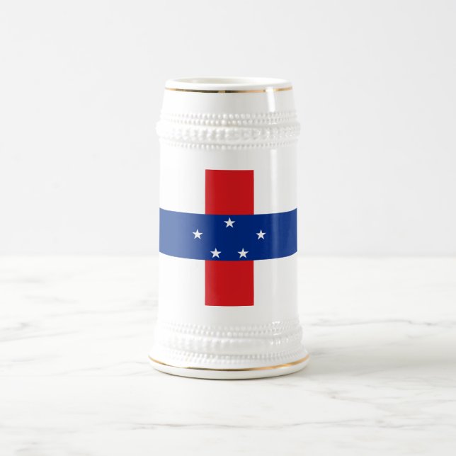 Niederländische Antillen-Flagge Bierglas (Mittel)