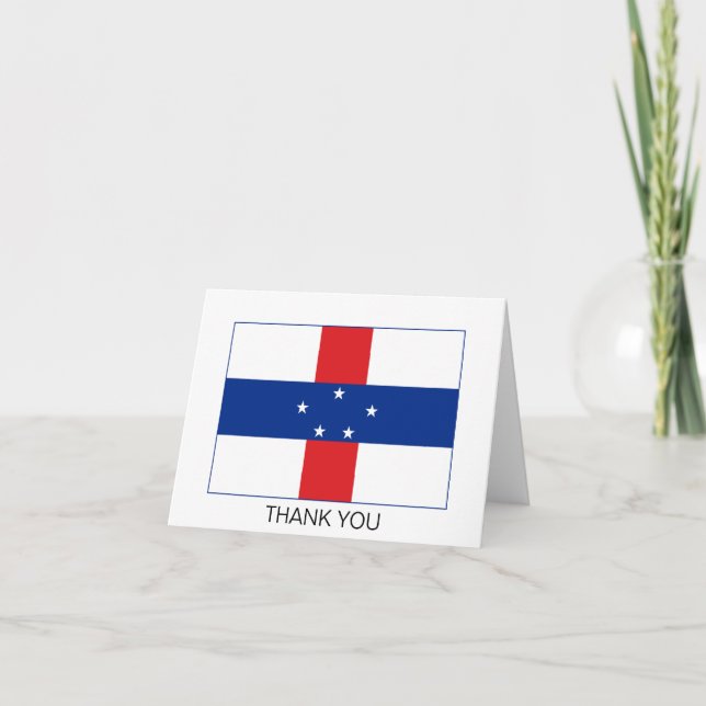 Niederländische Antillen-Flagge Dankeskarte (Vorderseite)