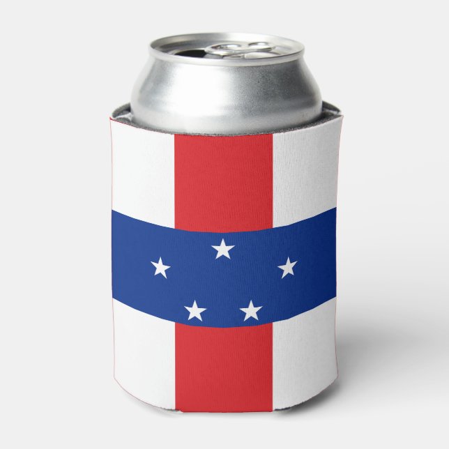 Niederländische Antillen-Flagge Dosenkühler (Kanne Vorderseite)