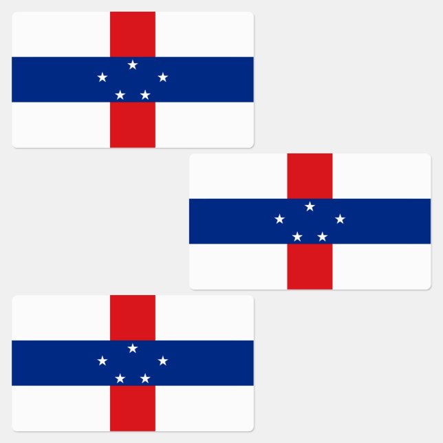 Niederländische Antillen-Flagge Etiketten (Gruppe)